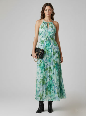 Robe plissée Elisa Flower