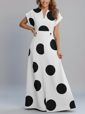 Combinaison pantalon large à pois Elise